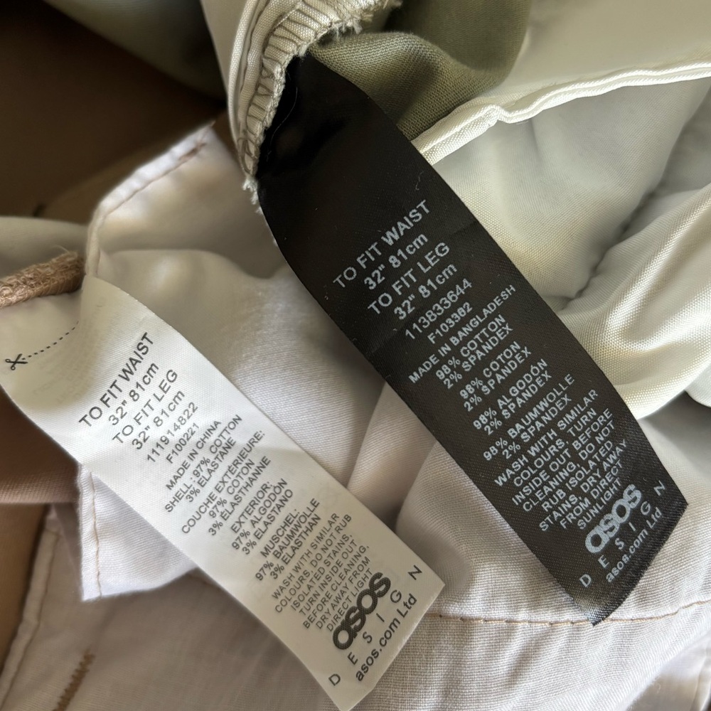 ASOS Basic Neutrals Slim Tailored Chino Pants - Picture 7 of 8